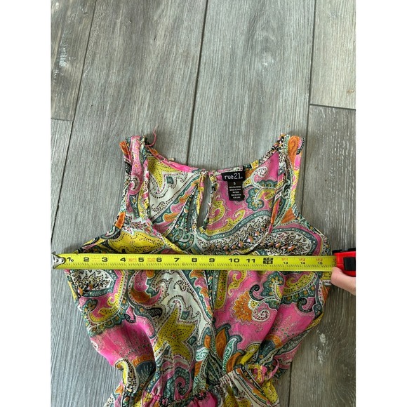 Rue21 Women's Small Boho Y2K Spring Dress Paisley Print Handkerchief Fairy Flowy - Picture 4 of 5